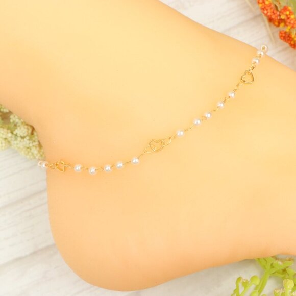 "Handmade Anklet – Elegant & Delicate Jewelry for Women | UNVRC1415 - Picture 1 of 10